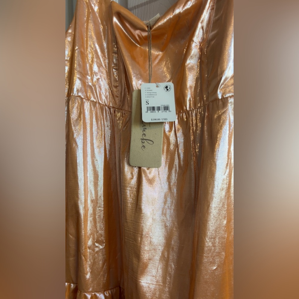 Free people Let me be maxi tiered shimmer dress - Picture 2 of 6